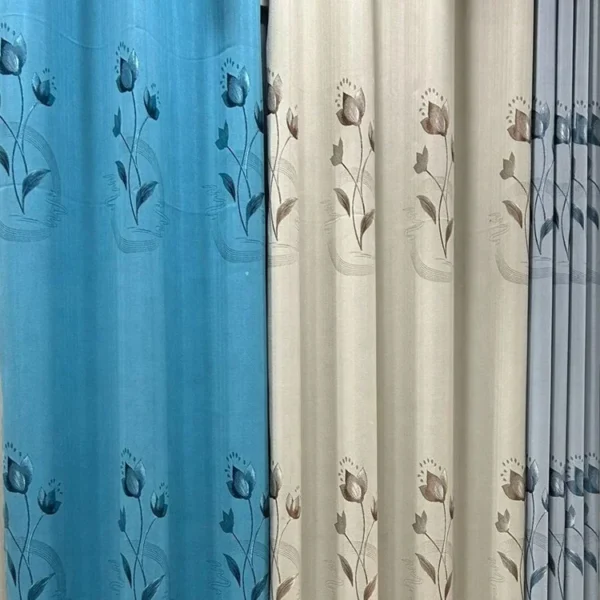 Factory Supply Triple Weaving Artwork 80% Blackout Jacquard Curtain Fabric With Sound Insulation 2.8M Width - Image 6