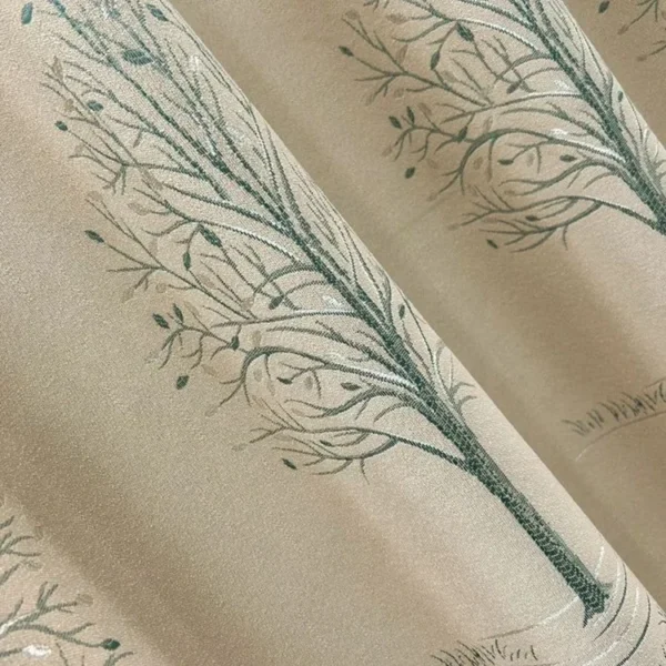 Factory Supply  Brach  Pattern  80% High Grade Blackout Jacquard Polyester Curtain Fabric With 2.8M/3.2M Width - Image 4