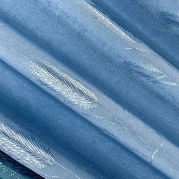 Factory Supply Reed Grass Pattern Design Sound Insulation Polyester Jacquard Curtain Fabric With 80% Blackout 2.8M/3.2M Width - Image 4