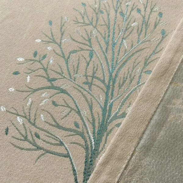 Factory Supply  Brach  Pattern  80% High Grade Blackout Jacquard Polyester Curtain Fabric With 2.8M/3.2M Width - Image 3