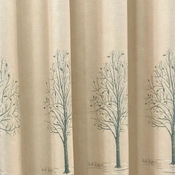 Factory Supply  Brach  Pattern  80% High Grade Blackout Jacquard Polyester Curtain Fabric With 2.8M/3.2M Width - Image 5