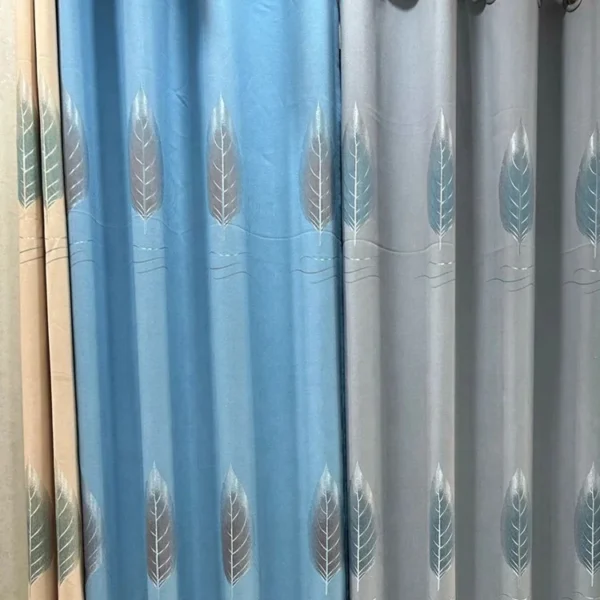 Factory Supply  Leaves Pattern  80% Blackout Jacquard Polyester Curtain Fabric With 2.8M/3.2M Width - Image 6