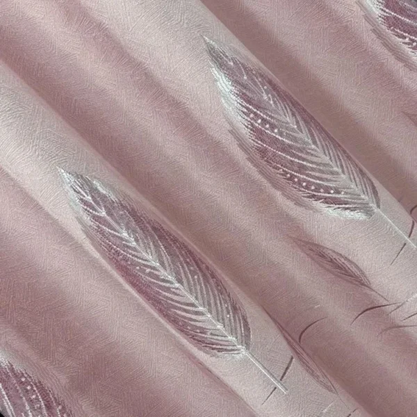 Factory Supply Sound Insulation Polyester Leaves Pattern Jacquard Curtain Fabric With 80% Blackout 2.8M/3.2M Width - Image 5