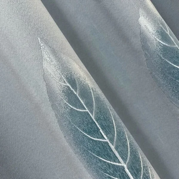 Factory Supply  Leaves Pattern  80% Blackout Jacquard Polyester Curtain Fabric With 2.8M/3.2M Width - Image 4