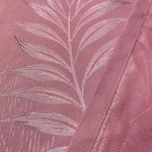 Factory Supply Leaves Pattern Design Polyester Jacquard Curtain Fabric With 80% Blackout - Image 3
