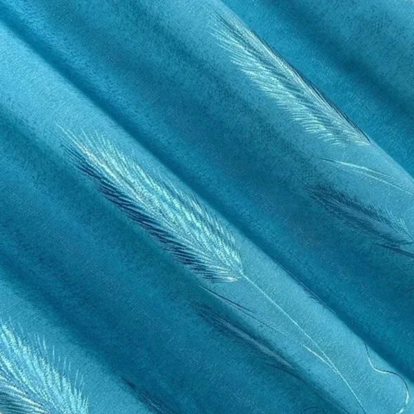 Factory Supply Reed Grass Pattern Design Sound Insulation Jacquard Curtain Fabric With 80% Blackout - Image 4