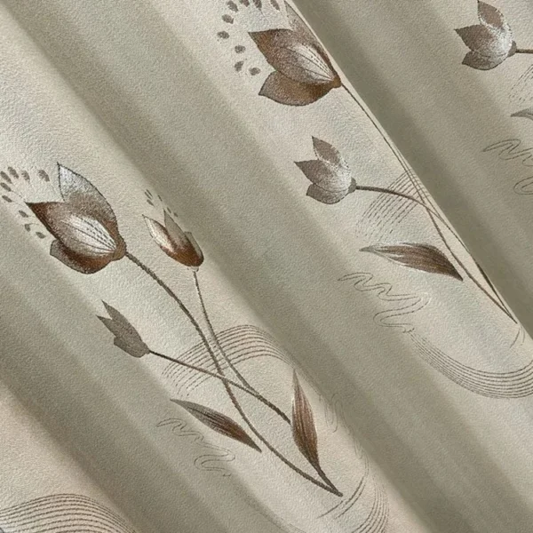 Factory Supply Triple Weaving Artwork 80% Blackout Jacquard Curtain Fabric With Sound Insulation 2.8M Width - Image 4