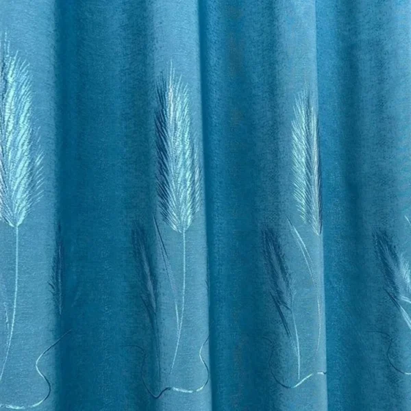 Factory Supply Reed Grass Pattern Design Sound Insulation Jacquard Curtain Fabric With 80% Blackout - Image 5