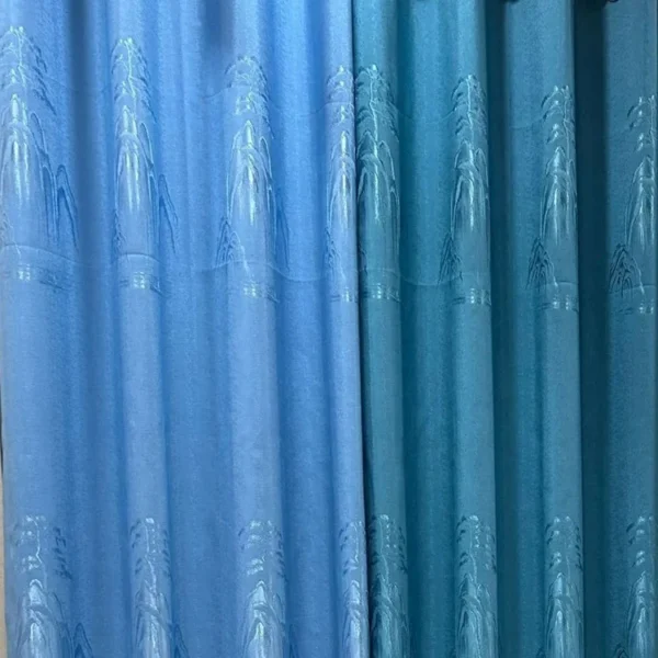 Factory Supply Landscape Pattern Polyester Jacquard Curtain Fabric With 80% Blackout 2.8M/3.2M Width Sound Insulation - Image 6