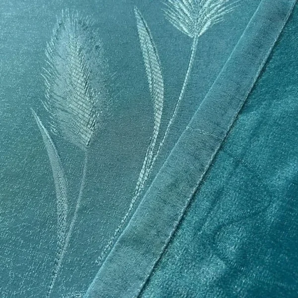 Factory Supply Reed Grass Pattern Design Sound Insulation Jacquard Curtain Fabric With 80% Blackout - Image 3