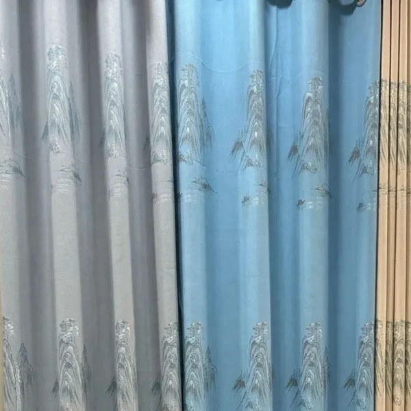 Factory Supply  Ancient Style Landscape Pattern  80% Blackout Jacquard Polyester Curtain Fabric With 2.8M/3.2M Width - Image 6