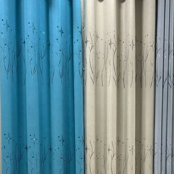 Factory Supply Star Pattern Design Triple Weaving Artwork 80% Blackout Curtain Fabric With Sound Insulation 2.8M Width - Image 6