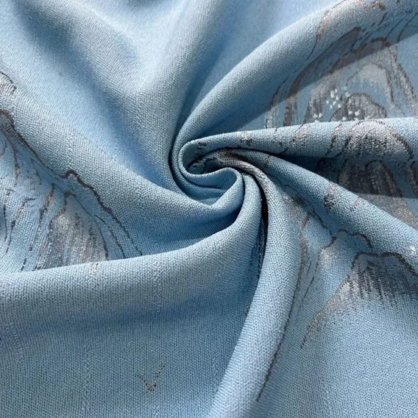 Factory Supply  Ancient Style Landscape Pattern  80% Blackout Jacquard Polyester Curtain Fabric With 2.8M/3.2M Width - Image 3