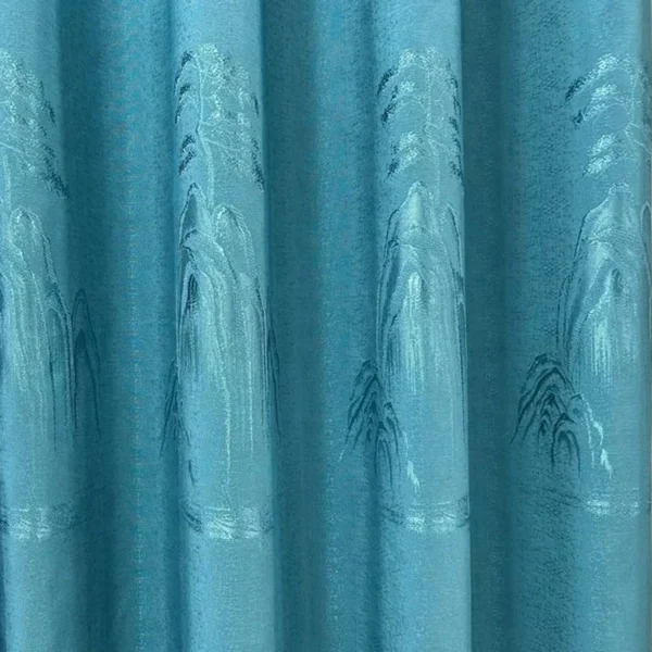 Factory Supply Landscape Pattern Polyester Jacquard Curtain Fabric With 80% Blackout 2.8M/3.2M Width Sound Insulation - Image 5
