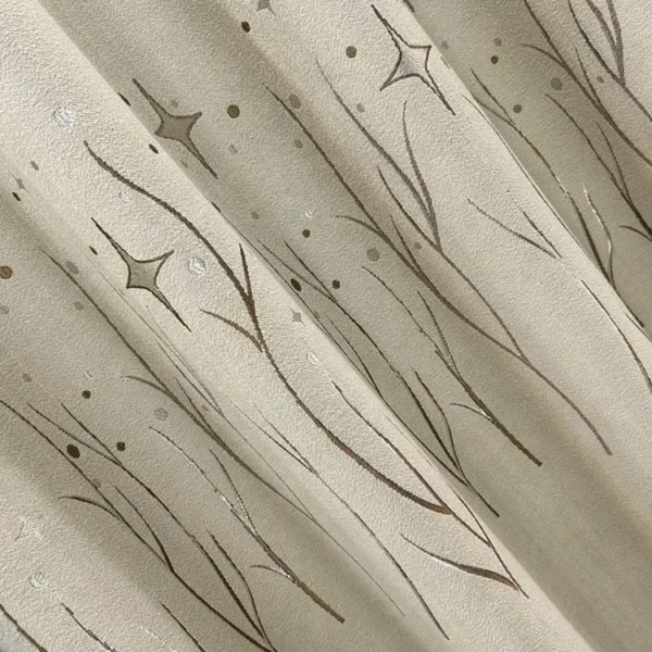 Factory Supply Star Pattern Design Triple Weaving Artwork 80% Blackout Curtain Fabric With Sound Insulation 2.8M Width - Image 4