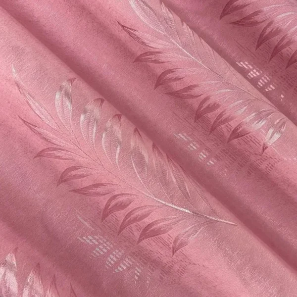 Factory Supply Leaves Pattern Design Polyester Jacquard Curtain Fabric With 80% Blackout - Image 4